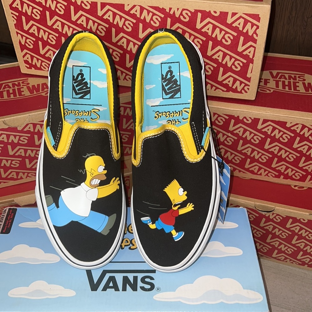 🔥Vans The Simpsons Slip On Homer and Bart Skate Shoe - Limited Edition Rare 🔥 - Picture 8 of 10
